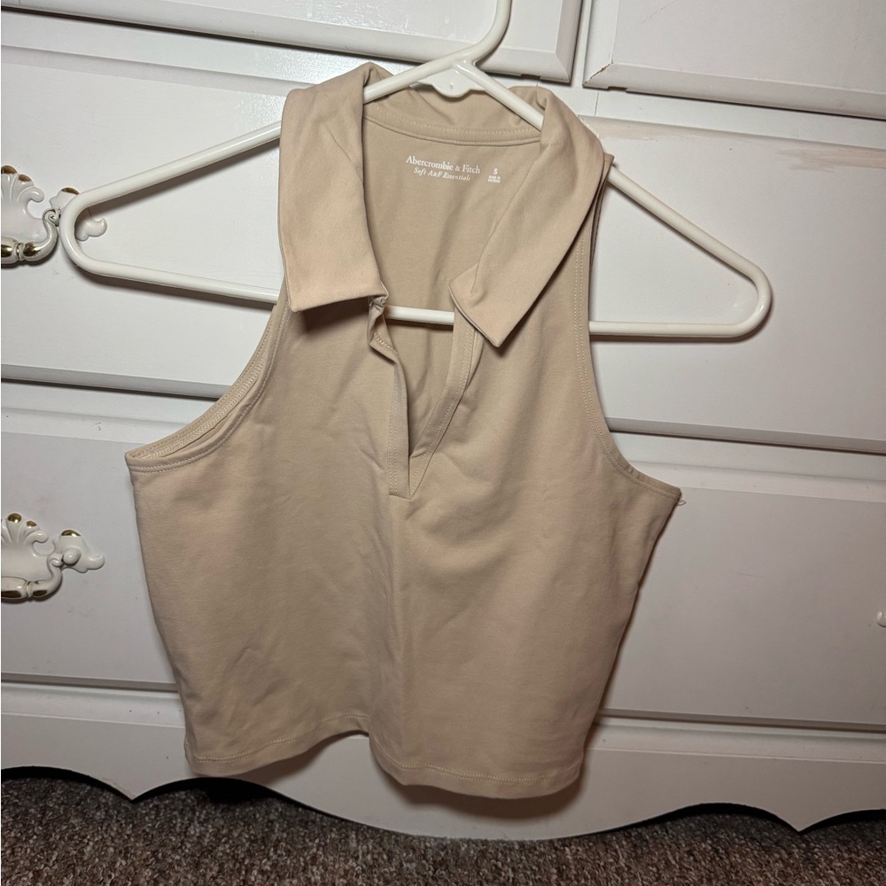 Abercrombie & Fitch Tan Crop Tank Top